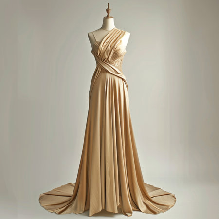 Wedding dress on a mannequin. 3d renderingの素材