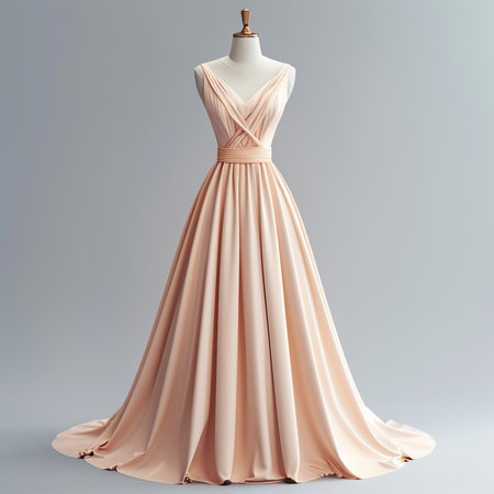 Wedding dress on a mannequin. 3d renderingの素材