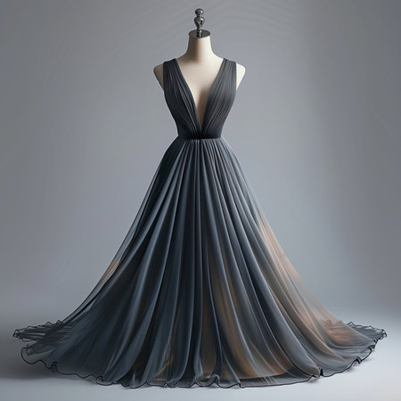 Wedding dress on a mannequin. 3d renderingの素材