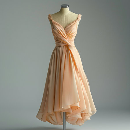 Wedding dress on a mannequin. 3d renderingの素材