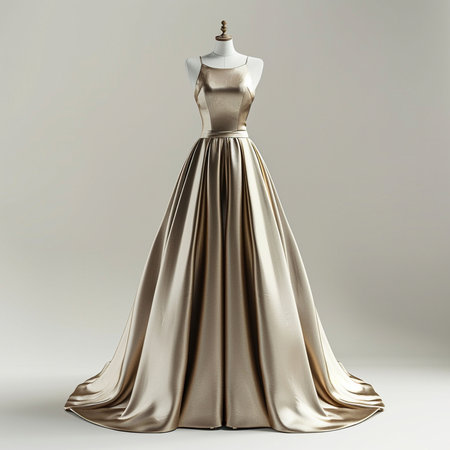 Wedding dress on a mannequin. 3d renderingの素材