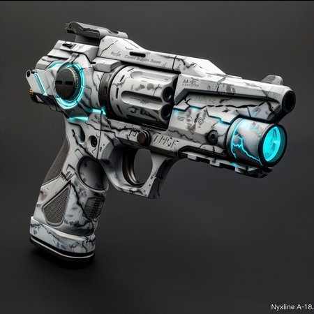 3D rendering of a futuristic sci fi robot isolated on black backgroundの素材