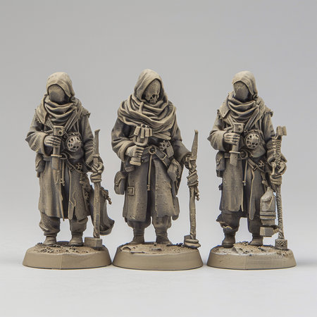 3d rendering of a group of medieval figures from the Middle Agesの素材