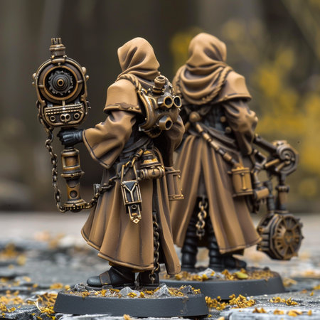 Fragment of minifigures of Soviet soldiers in the garden.の素材