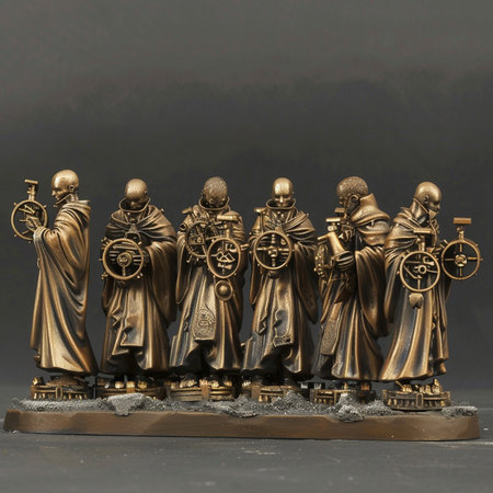 Statues of the Virgin Mary and the baby Jesus on a dark backgroundの素材