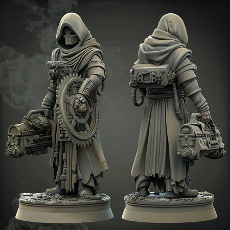 3d rendering of a man and a woman with a gun in their handsの素材