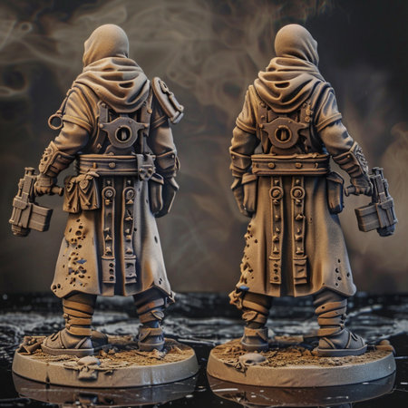 Lego minifigures on a dark background. Studio shot.の素材