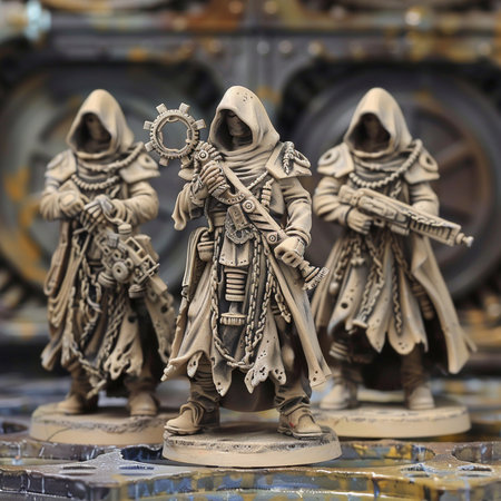 Figures of the three wise men on display in Barcelona.の素材