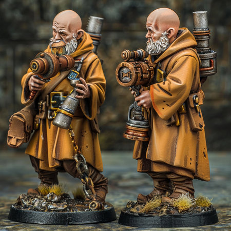 Porcelain statuette of two gnomes with gunsの素材