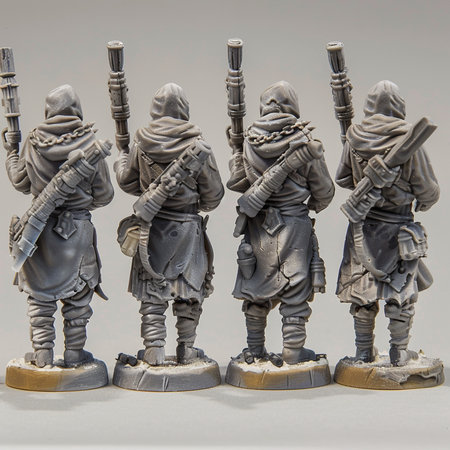 Sculptures of soldiers in the form of a soldier.の素材