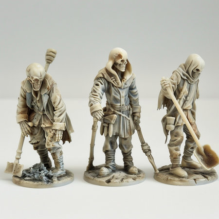 Plastic toy soldiers isolated on a white background with copy space.の素材