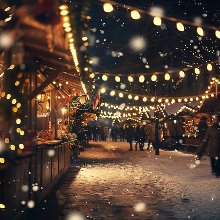 Christmas market in the old town of Riga, Latvia. Christmas and New Year holidays concept.の素材