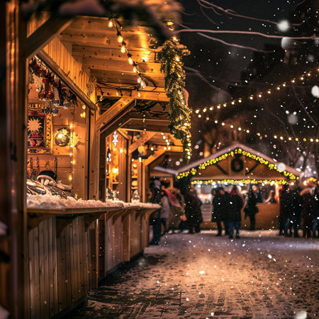 Christmas market in the old town of Riga, Latvia. Traditional christmas market in Latvia.の素材