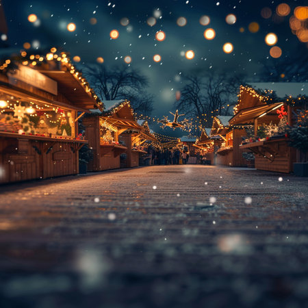 Christmas market in the old town of Gdansk, Poland.の素材