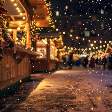 Christmas market in the old town of Salzburg, Austria.の素材