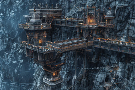 Fantasy alien planet. 3D illustrations. 3D CG. High resolution.の素材