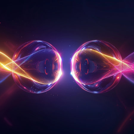 Abstract background. luminous swirling. Elegant glowing circle. Sparking particle. Space tunnel. Glossy jellyfish. Colorful ellipse. Glint sphereの素材