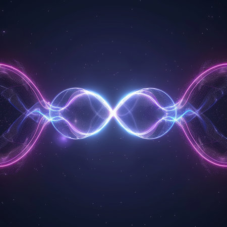 Futuristic molecule, 3D rendering. Computer digital drawing.の素材