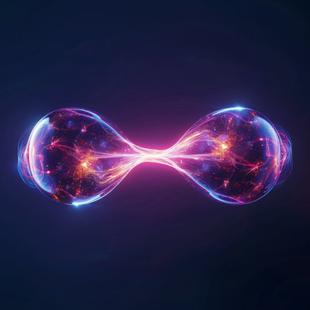 Abstract glowing DNA molecule on dark background. 3D Rendering.の素材