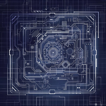 Circuit board. Technology background. Digital illustration. 3d renderingの素材