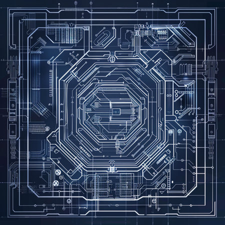 Circuit board. Electronic computer hardware. Technology background. Vector illustrationの素材
