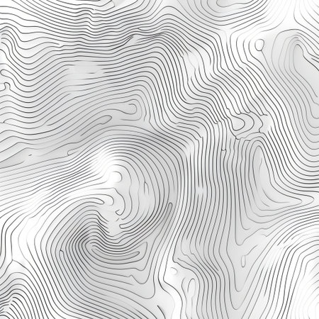 Topographic map of the world with black and white lines. Vector illustration.の素材