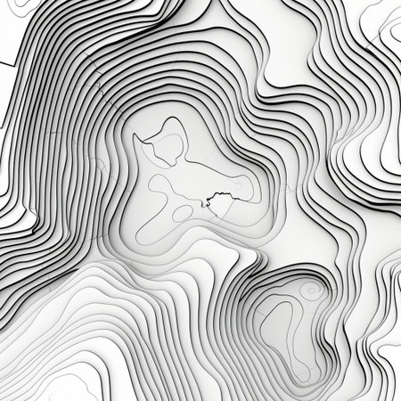 3D abstract background with wavy lines. 3D vector illustration.の素材
