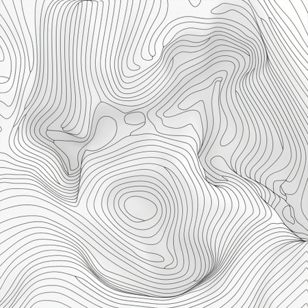 Topographic map contour background. Line art design. Vector illustration.の素材