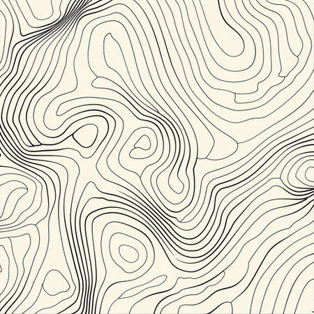Seamless pattern with topographic contour lines. Vector illustration.の素材