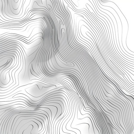 Abstract wavy background. Monochrome texture. Vector illustration.の素材