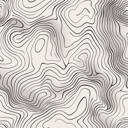 Seamless pattern with abstract wavy lines. Vector illustration.の素材