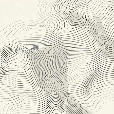Abstract background with wavy lines. Vector illustration for your design.の素材