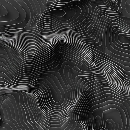 Abstract black and white wavy background. 3d rendering, 3d illustration.の素材