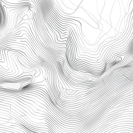 Topographic map background. 3D contour topography map with space for your copy. Vector illustration.の素材