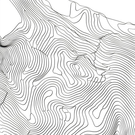 Seamless pattern with topographic maps. 3D vector illustration.の素材