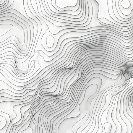 Topographic map background. Topographic contour map with wavy lines.の素材