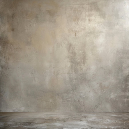 Empty room with concrete wall and floor. Mock up, 3D Renderingの素材
