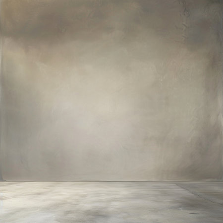 empty room with concrete wall and floor, 3d rendering. Computer digital drawingの素材