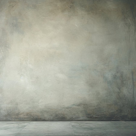 empty room with concrete wall and floor, vintage texture background, interior designの素材