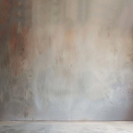 Grungy concrete wall and floor as background texture. 3D renderingの素材