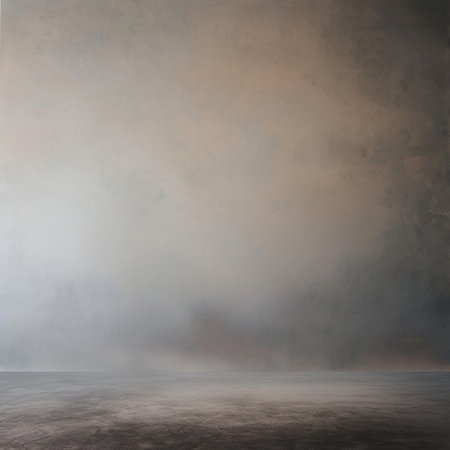 empty room with grunge wall and concrete floor, 3d renderingの素材