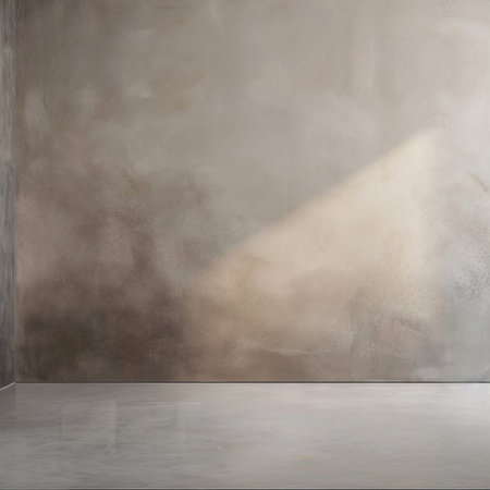 Empty room interior with concrete wall and floor. Mock up, 3D Renderingの素材