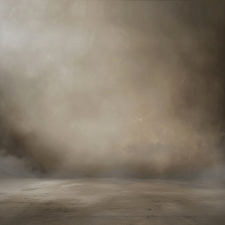 grunge room with concrete floor and smoke on wall, abstract backgroundの素材