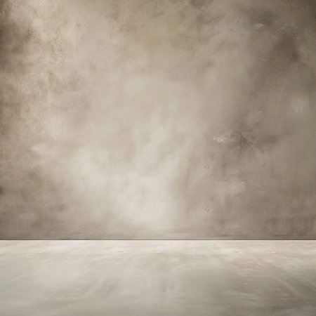 Grungy concrete wall and floor as background texture. 3D renderingの素材