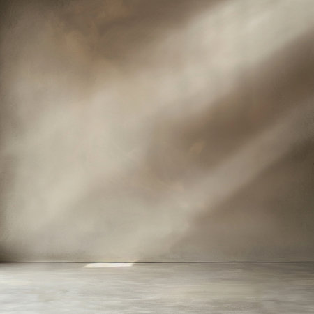 Grunge concrete wall and floor with spotlights. 3d renderingの素材