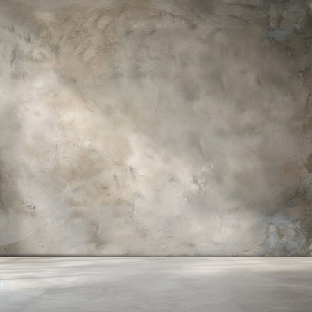 Grungy concrete wall and floor as background. 3d renderingの素材