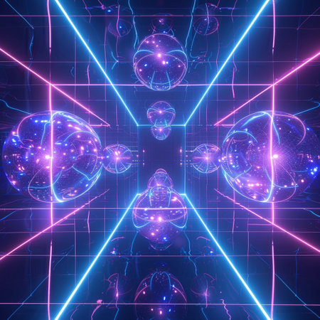 abstract fractal background a computer-generated 2D illustration, textureの素材