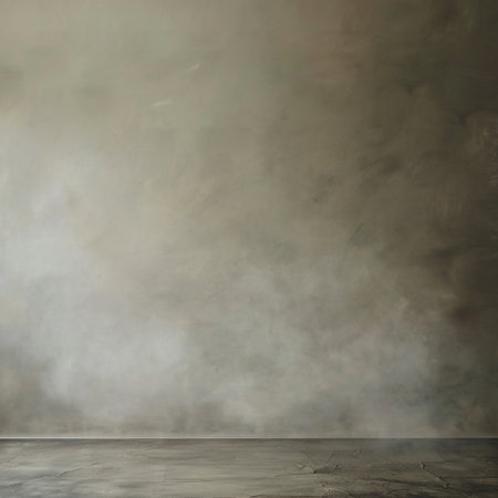 empty room with concrete wall and floor, grunge background, interior designの素材