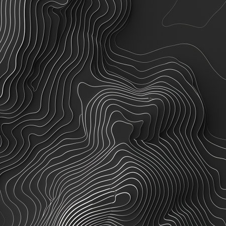 Topographic maps. 3D abstract background with wavy lines. Vector illustrationの素材
