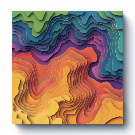 3D abstract paper art style, design layout for business presentations, flyers, posters, printsration, cards, brochure cover. Paper cut background. Abstract realistic paper decoration for designの素材